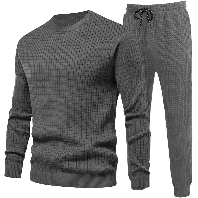 Herren Oberteil und Jogginghose Set mit strukturiertem Design Echoarchiv