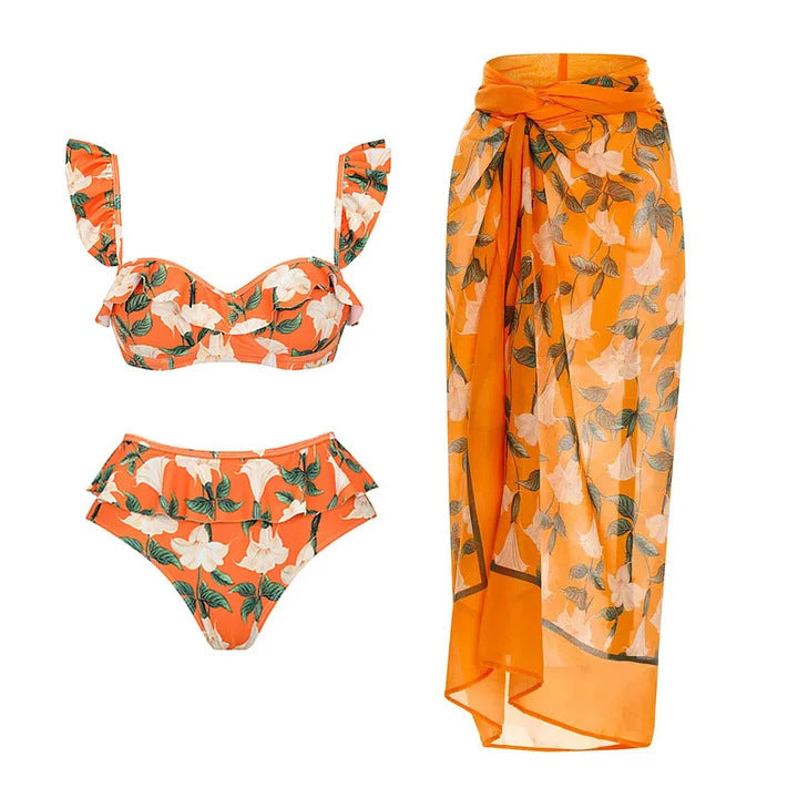 Damen Bikiniset mit voluminösen Rüschendetails Echo Archiv