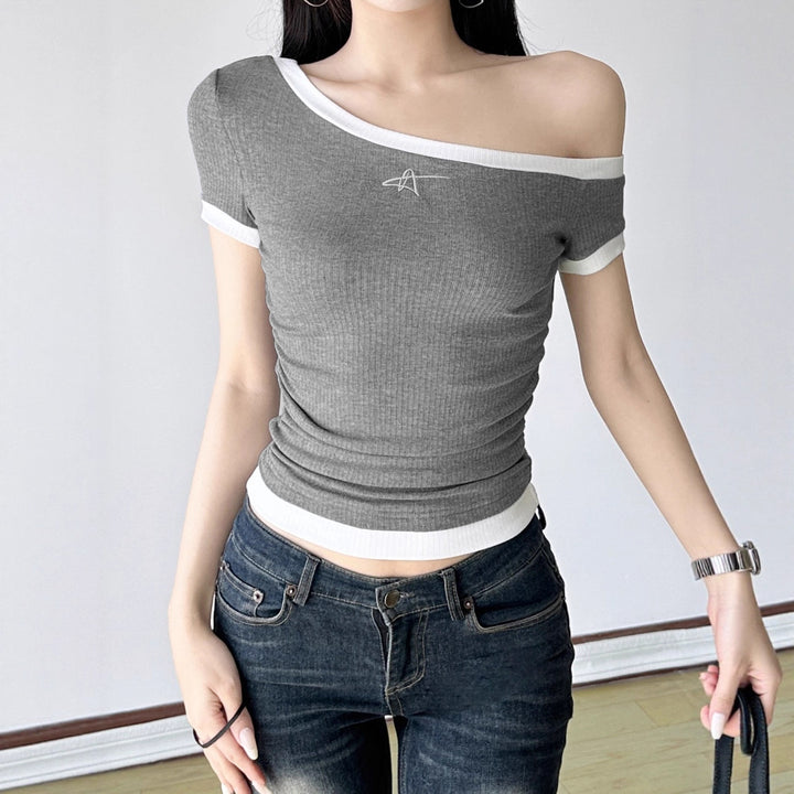 Damen figurbetontes Kurzarmshirt Echo Archiv
