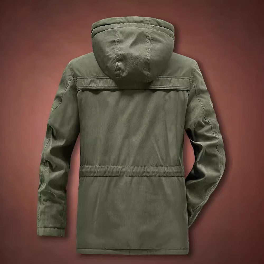 Herren Isolierter Langparka mit Teddyfutter, Kapuze und verdeckten Taschen – Montevé