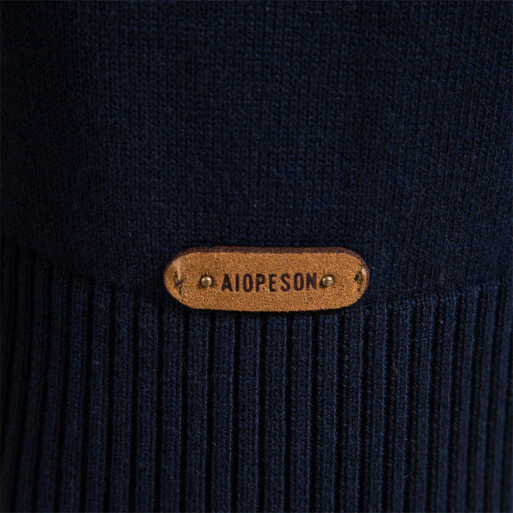 Herren Sweatpullover mit modernem Kurzreißverschluss und stilvollen Farbblockstreifen Echoarchiv