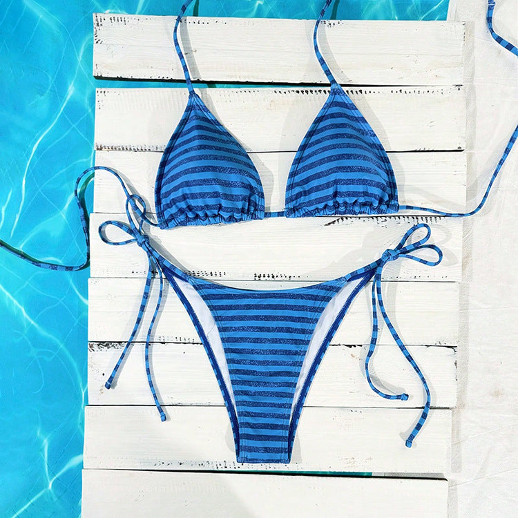 Damen Triangel-Bikini mit verspieltem Punktenmuster und verstellbarem Bund Echo Archiv