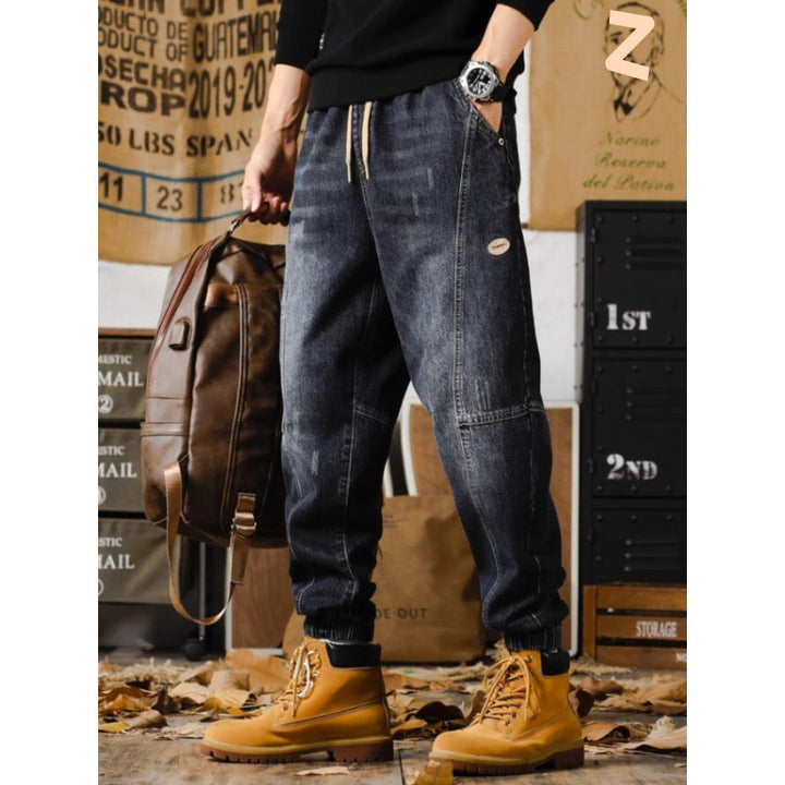 Herren Komfortable Denim Jogginghose Echo Archiv