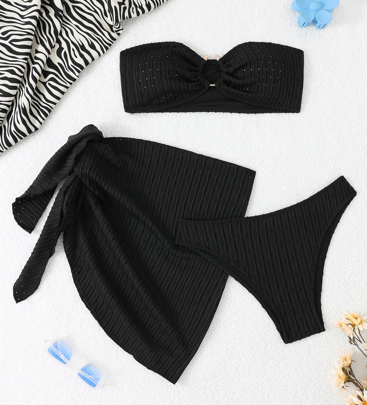 Damen Bandeau Bikini mit eleganter Raffstruktur Echo Archiv