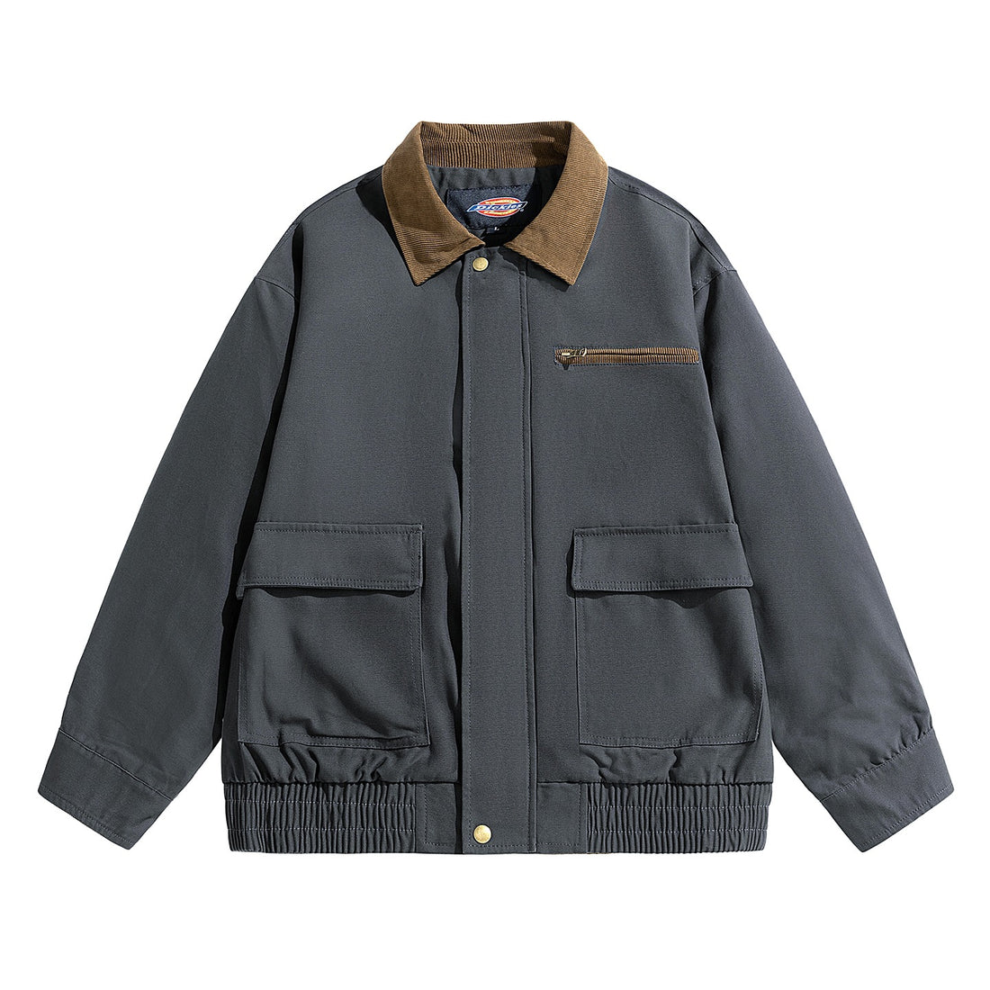 Herren Oversize-Utility-Fieldjacke mit Cordkragen, elastischem Saum & Pattentaschen Echoarchiv