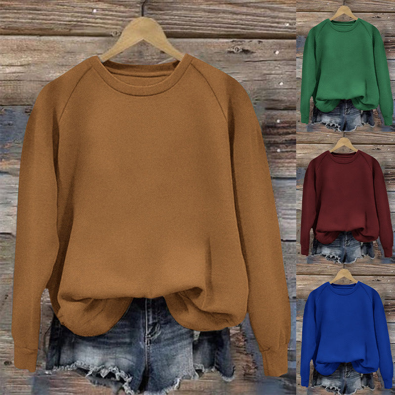 Damen Oversize Sweatshirt mit Raglanärmeln und elastischem Saum Echoarchiv