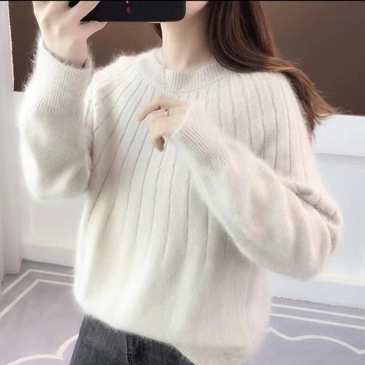 Damen Weicher Rippstrickpullover | Große Größen