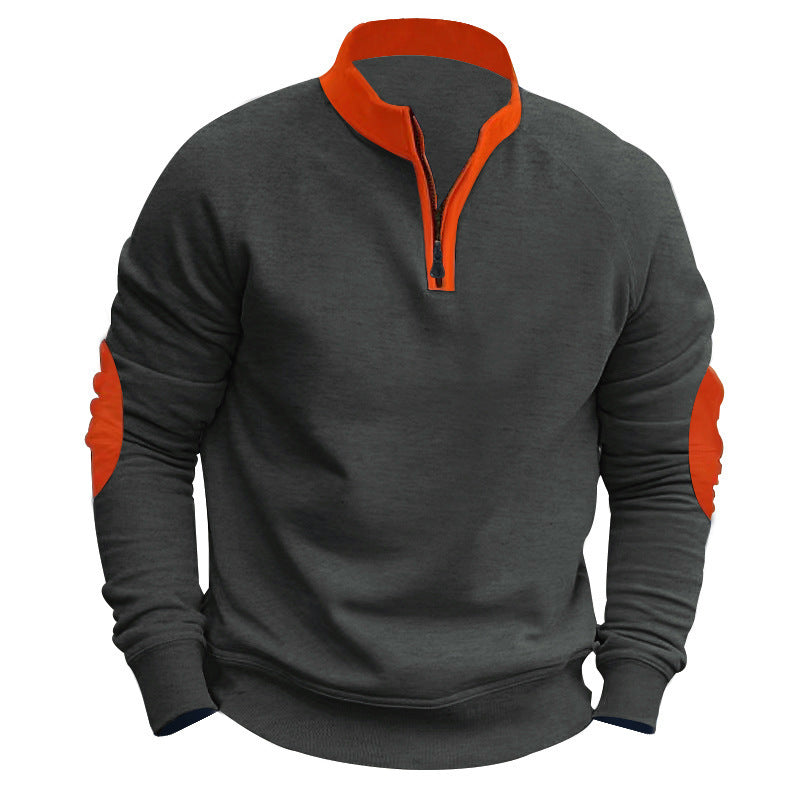 Herren Sweatshirt mit strukturiertem Reißverschluss Echoarchiv