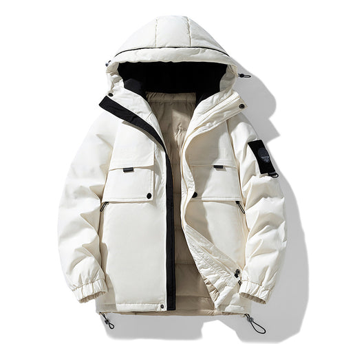 Herren warm gefütterte Winterjacke mit verstellbarer Kapuze und vielen Taschen Echoarchiv