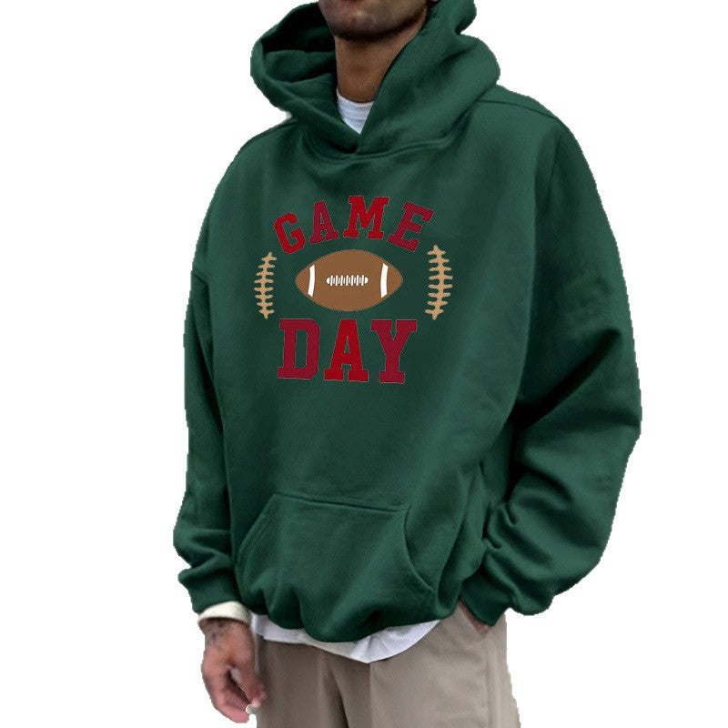 Damen Sportlicher Kapuzenpullover mit Football-Motiv Echoarchiv