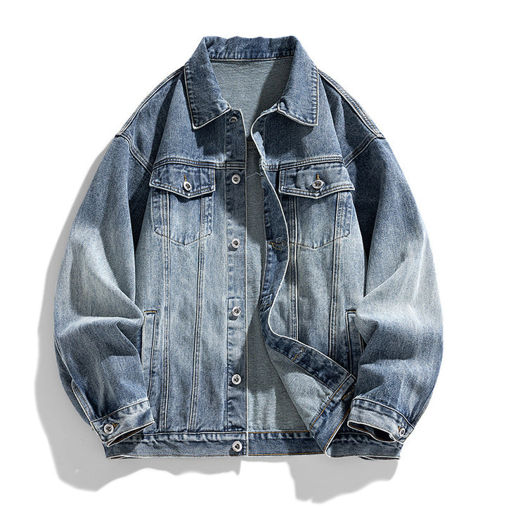 Herren Modische Denimjacke mit lässigem Schnitt und praktischen Taschen Echoarchiv