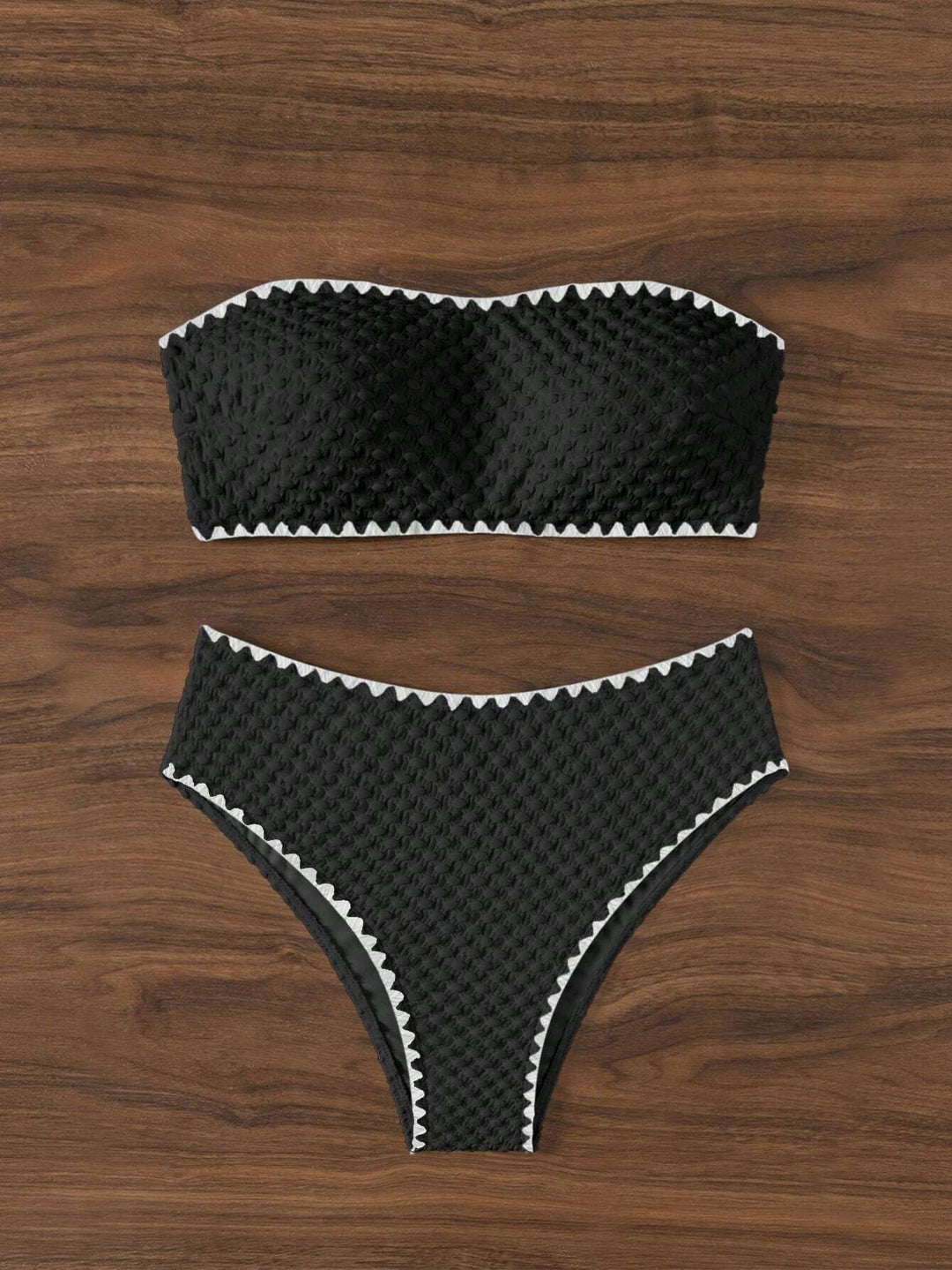 Damen Bandeau-Bikini mit strukturierter Oberfläche Echo Archiv