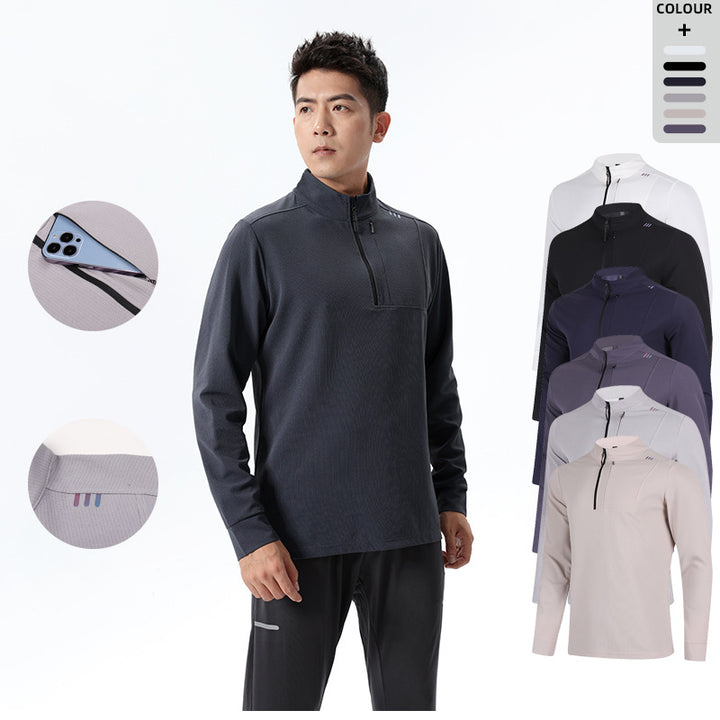 Herren Funktions-Langarmshirt mit Halbreißverschluss Echoarchiv
