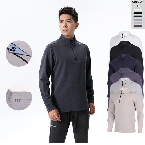 Herren Funktions-Langarmshirt mit Halbreißverschluss Echoarchiv