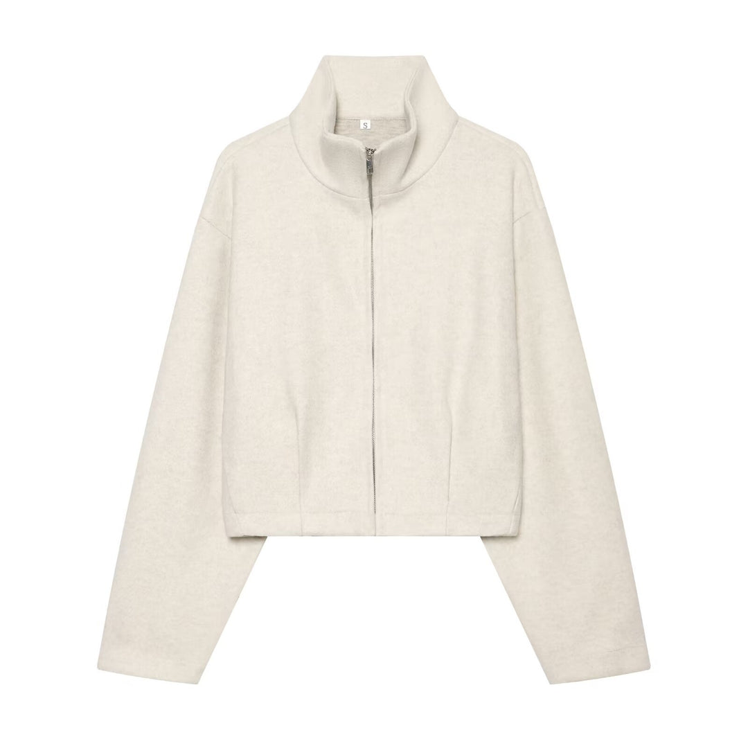 Damen Lässiges Lounge-Set mit Stehkragen-Zipjacke und weitem Sweatpants Echo Archiv