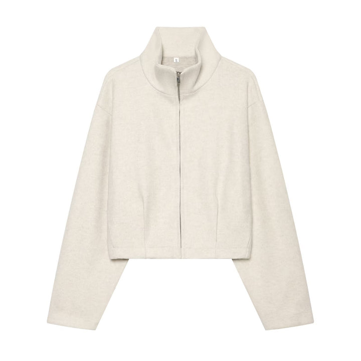 Damen Lässiges Lounge-Set mit Stehkragen-Zipjacke und weitem Sweatpants Echo Archiv