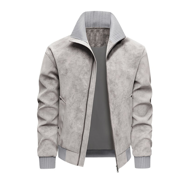 Herren Velours‑Imitat Bomberjacke mit Stehkragen, Thermofutter & Reißverschluss Echoarchiv