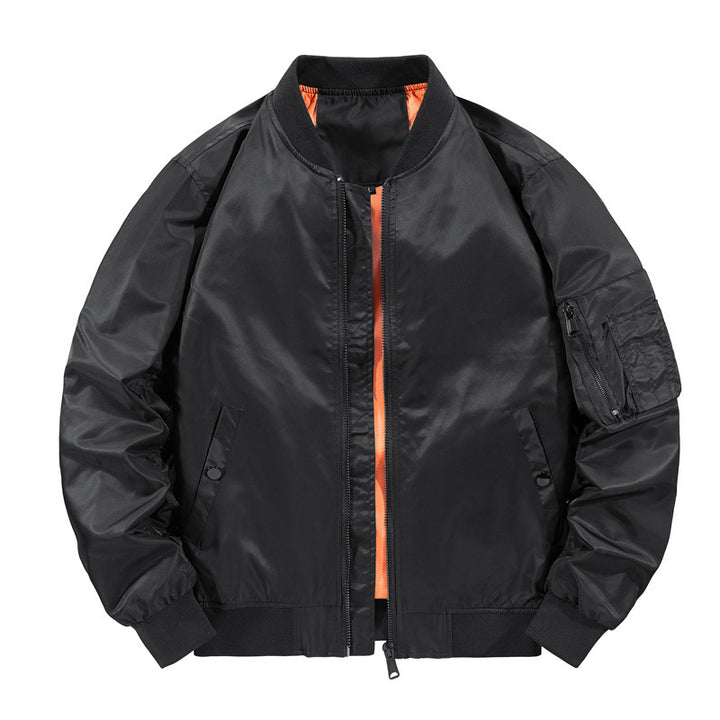 Herren Nylon‑Bomberjacke im Fliegerstil mit Ärmeltasche und Rippbündchen Echo Archiv