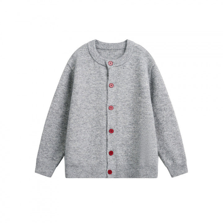 Damen Geknöpfte Strickjacke im Oversize‑Cut mit Rundhals, Rippbündchen und kontrastknöpfen Echo Archiv