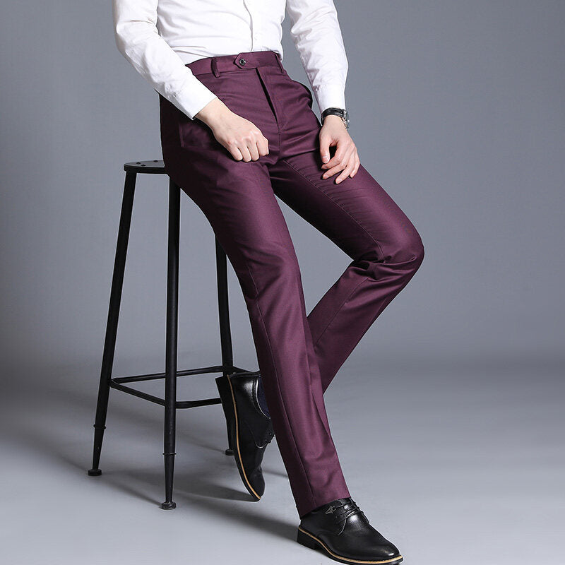 Herren elegante Slim-Fit Anzughose Echoarchiv