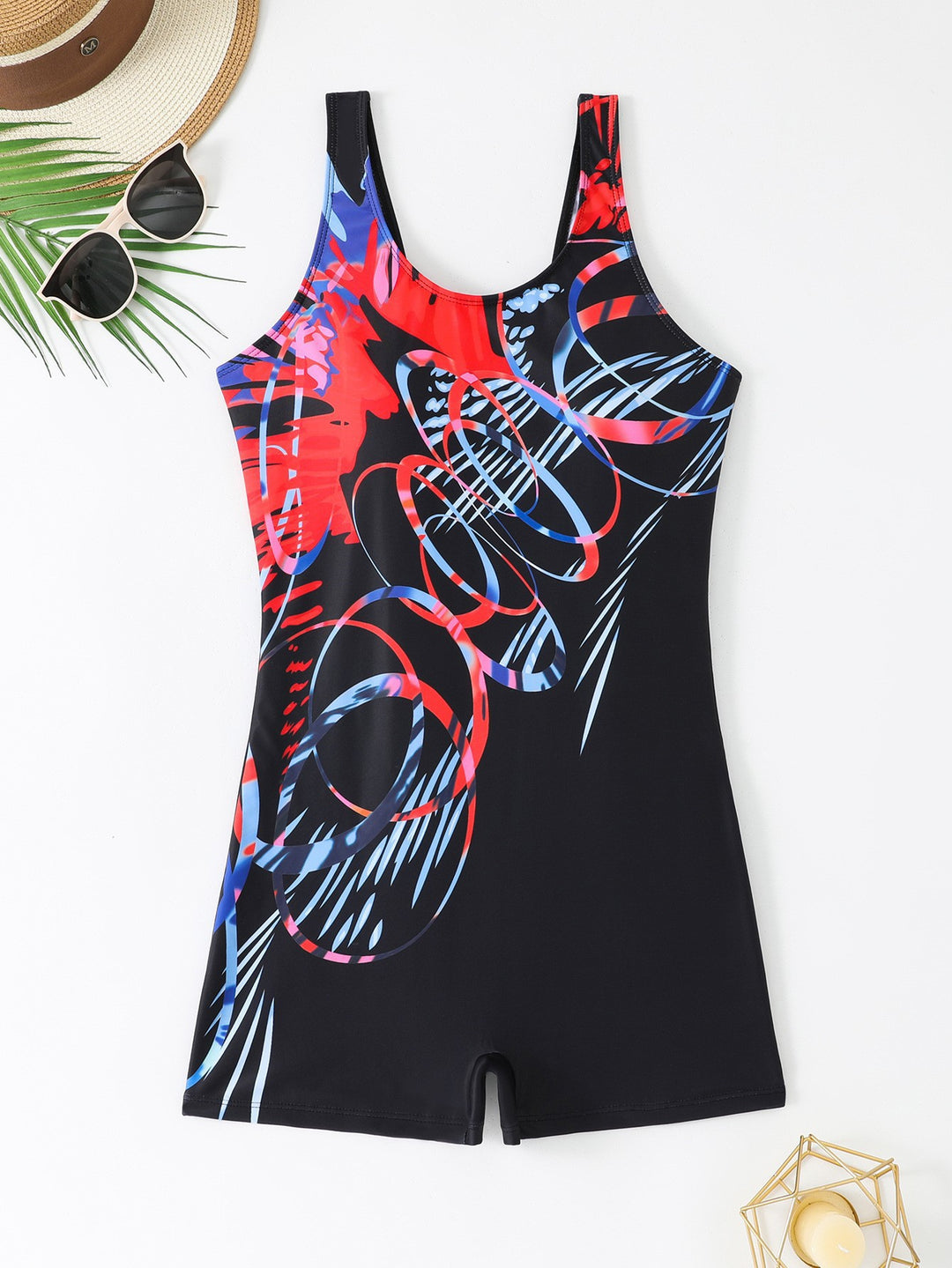 Damen Sportlicher Schwimmanzug Echo Archiv