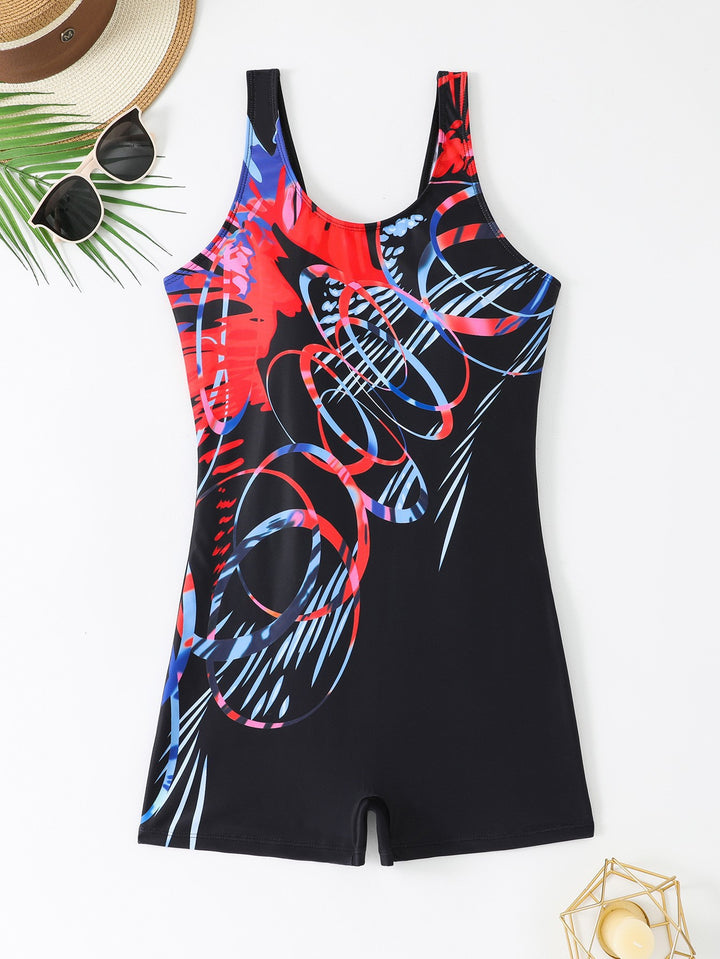Damen Sportlicher Schwimmanzug Echo Archiv