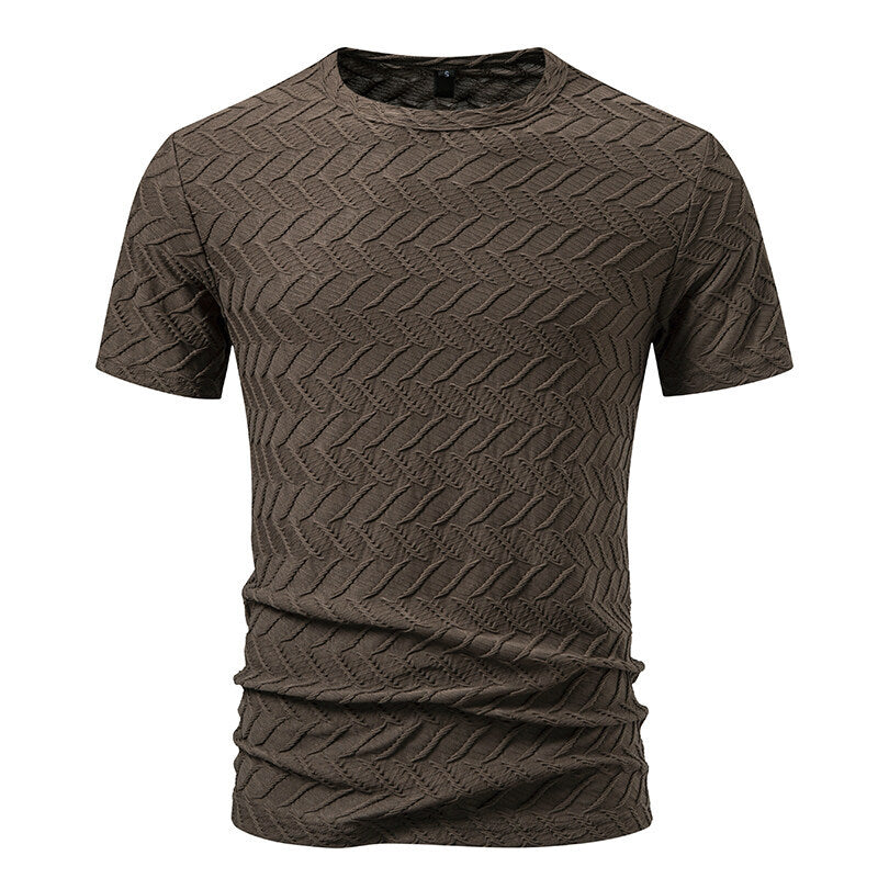 Herren Strukturiertes Kurzarmshirt mit modernem Design Echoarchiv