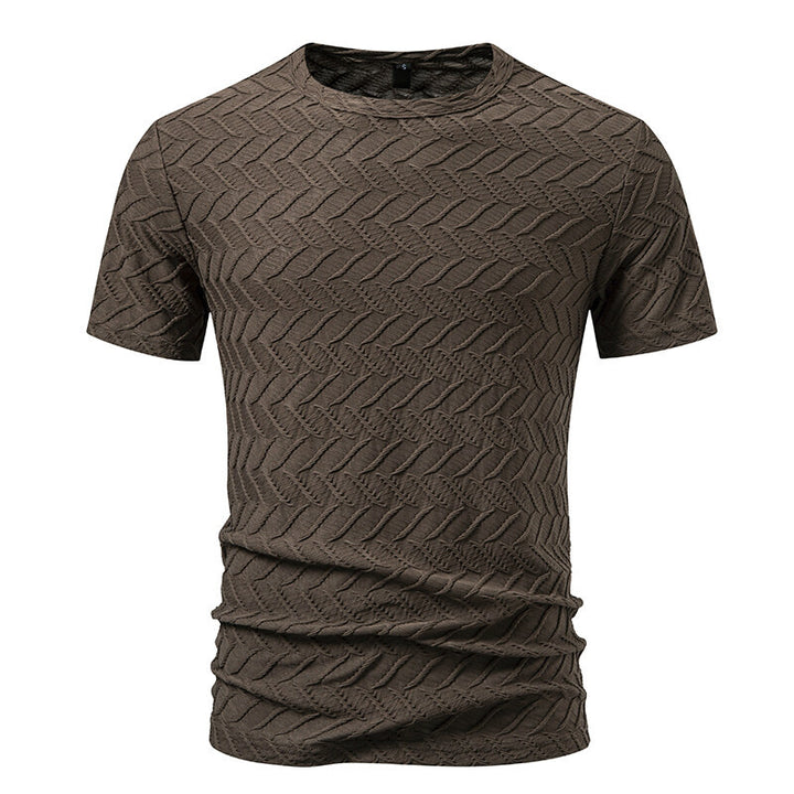 Herren Strukturiertes Kurzarmshirt mit modernem Design Echoarchiv