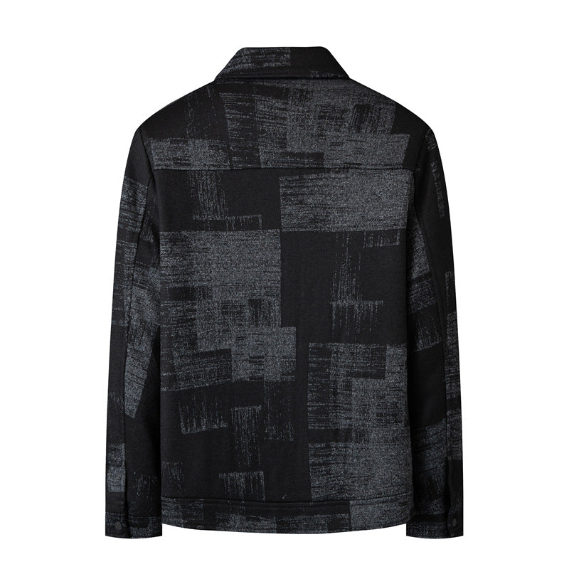 Herren Strukturierte Zip-Hemdjacke aus Wollmix mit Pattenbrusttaschen Echo Archiv