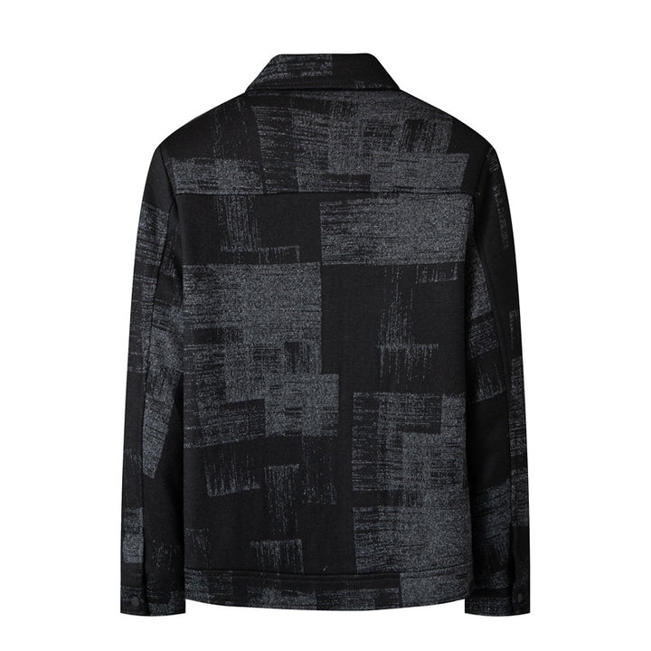 Herren Strukturierte Zip-Hemdjacke aus Wollmix mit Pattenbrusttaschen Echo Archiv