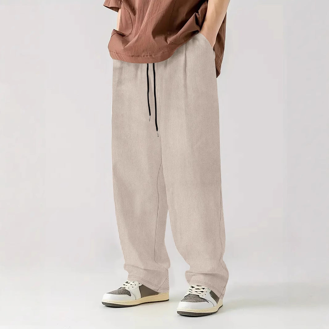 Herren lässige Freizeit-Hose mit elastischem Bund und strukturiertem Design Echoarchiv