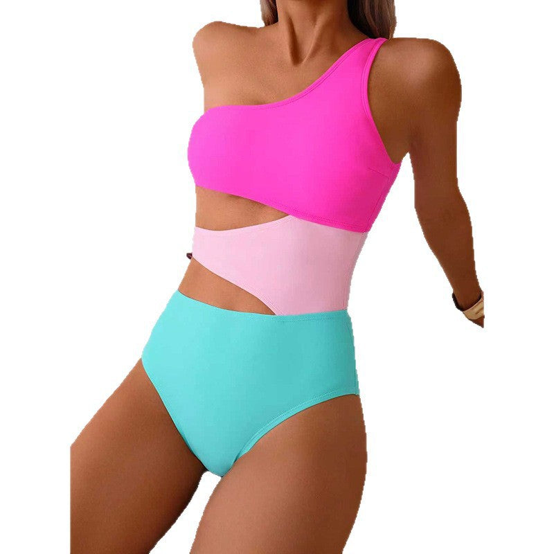Damen asymmetrischer Badeanzug mit Cut-Outs Echo Archiv