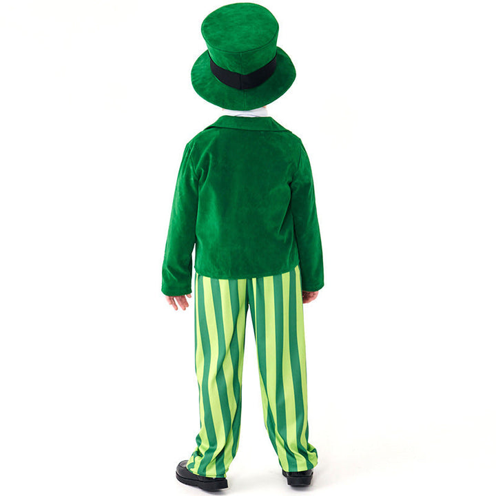 Herren-Kostüm als irischer Leprechaun mit Hut und detaillierten Akzenten Echo Archiv
