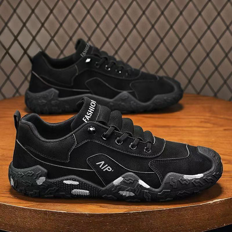 Herren Urbaner Chunky-Sneaker mit Veloursleder-Optik, profiliertem Grip-Profil und ergonomischer Plateausohle Echoarhiv