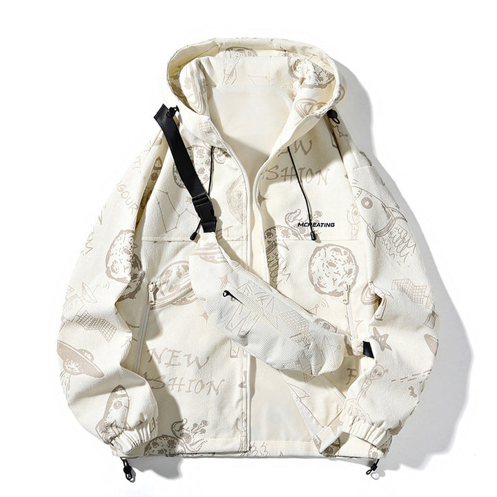 Herren Sportliche Übergangsjacke mit grafischem Muster Echo Archiv
