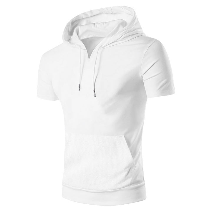 Herren lässiges Kapuzenshirt mit V-Ausschnitt und praktischer Bauchtasche Echoarchiv
