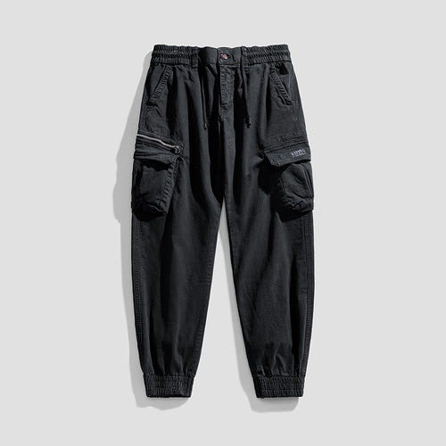Herren Multifunktionale Cargo-Jogginghose im Urban-Utility-Stil mit elastischem Bund und Klapptaschen Echo Archiv