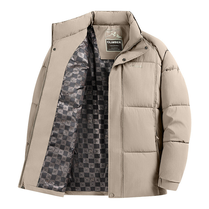 Herren Wattierte Winter-Steppjacke mit Stehkragen, Thermofutter & verdeckter Reißverschluss Echoarchiv