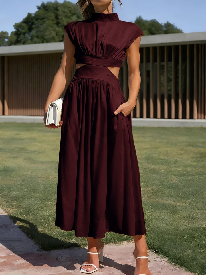 Damen Maxikleid mit elegantem Wickeldesign und raffiniertem Cut-Out Echo Archiv