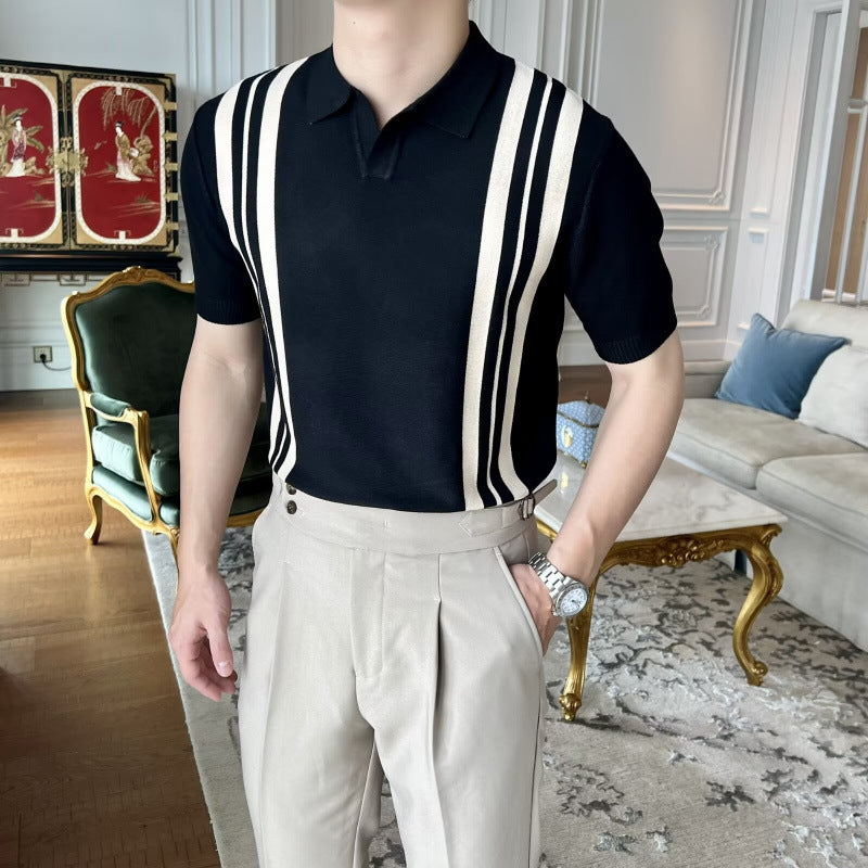 Stylische Herren-Polohemd mit Streifen Echo Archive