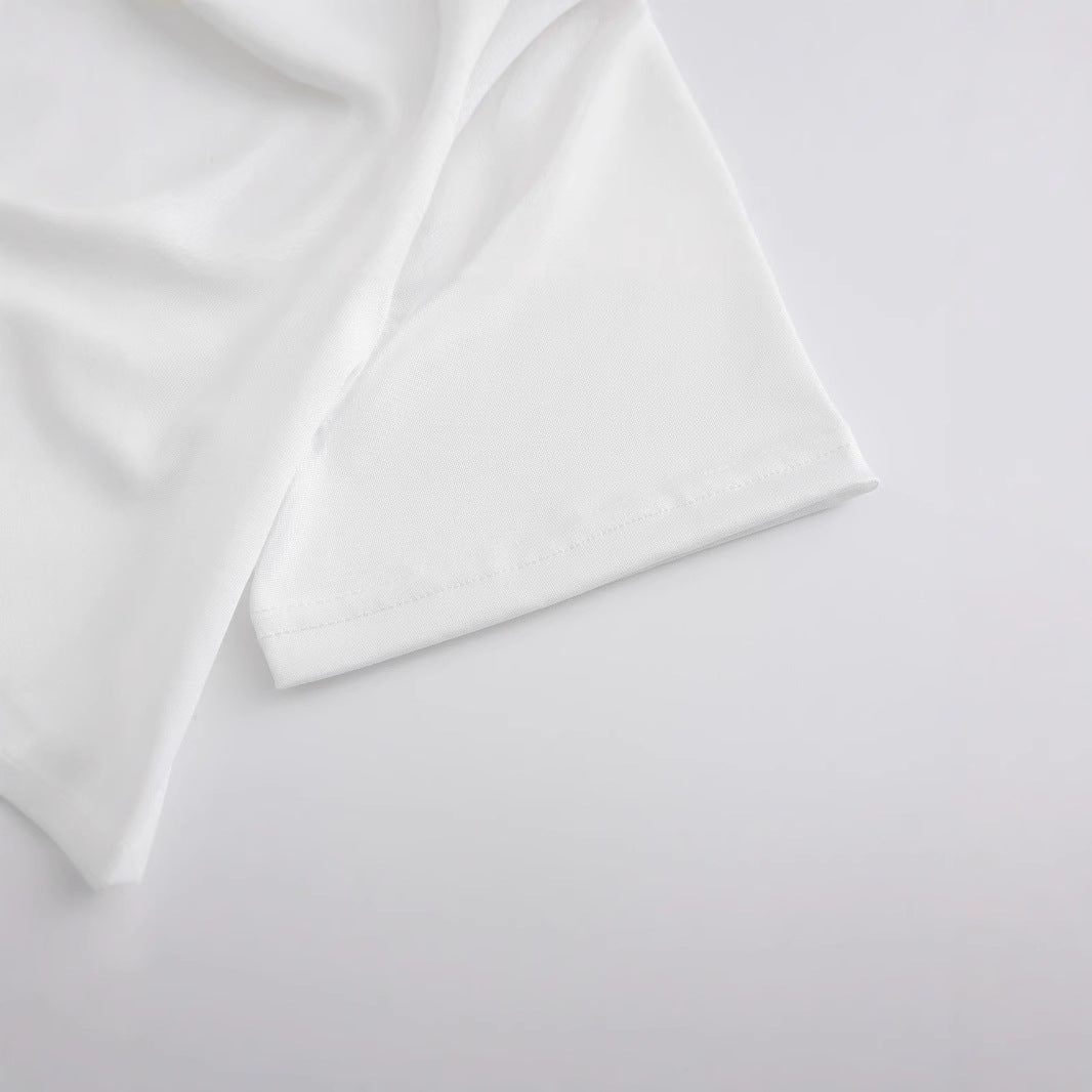 Damen Crop-Top mit entzückendem Kaninchenmotiv und Schleifendruck Echo Archiv