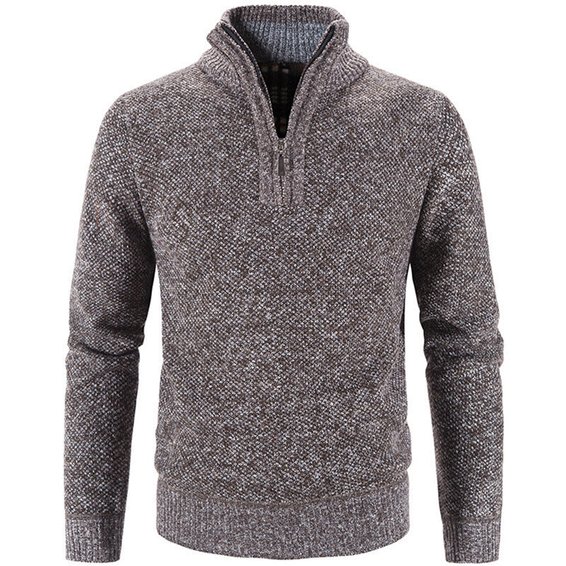 Herren modischer Rollkragenpullover mit elegantem Reißverschluss Echoarchiv