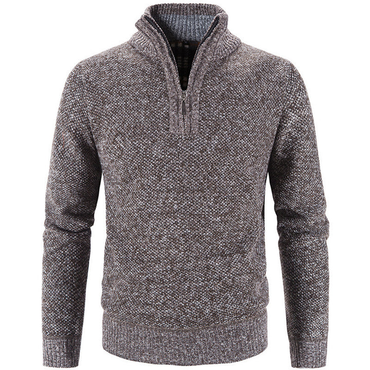 Herren modischer Rollkragenpullover mit elegantem Reißverschluss Echoarchiv