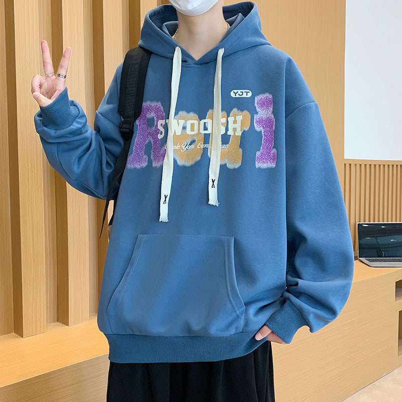 Unisex Oversized Kapuzenpullover mit kreativem Schriftzug Echoarchiv