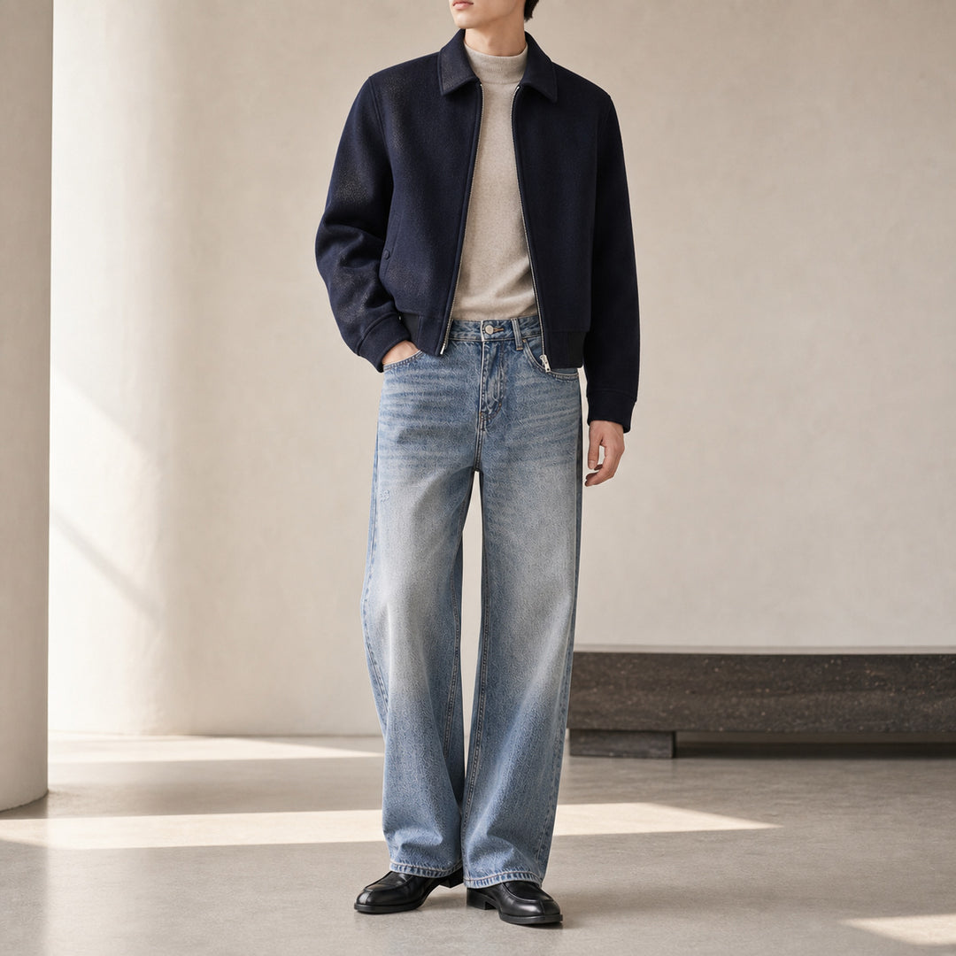 Damen Weite High‑Waist Jeans aus Vintage‑Denim Echoarchiv