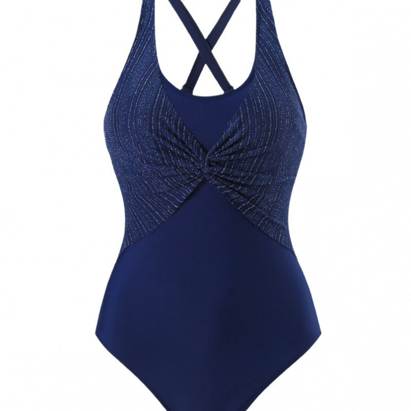 Damen Einteiler Badeanzug mit elegantem Wickeldesign Echo Archiv