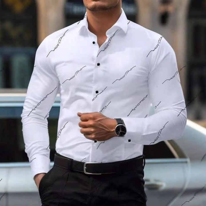 Herren elegante Hemden mit modischem Druck Echoarchiv