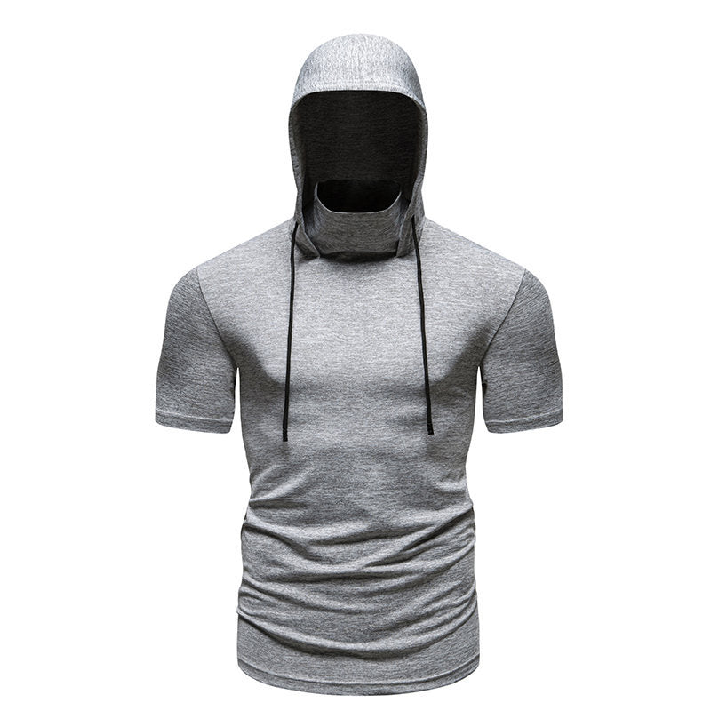 Herren funktionales Kapuzenshirt mit kurzem Arm und atmungsaktiven Eigenschaften Echoarchiv