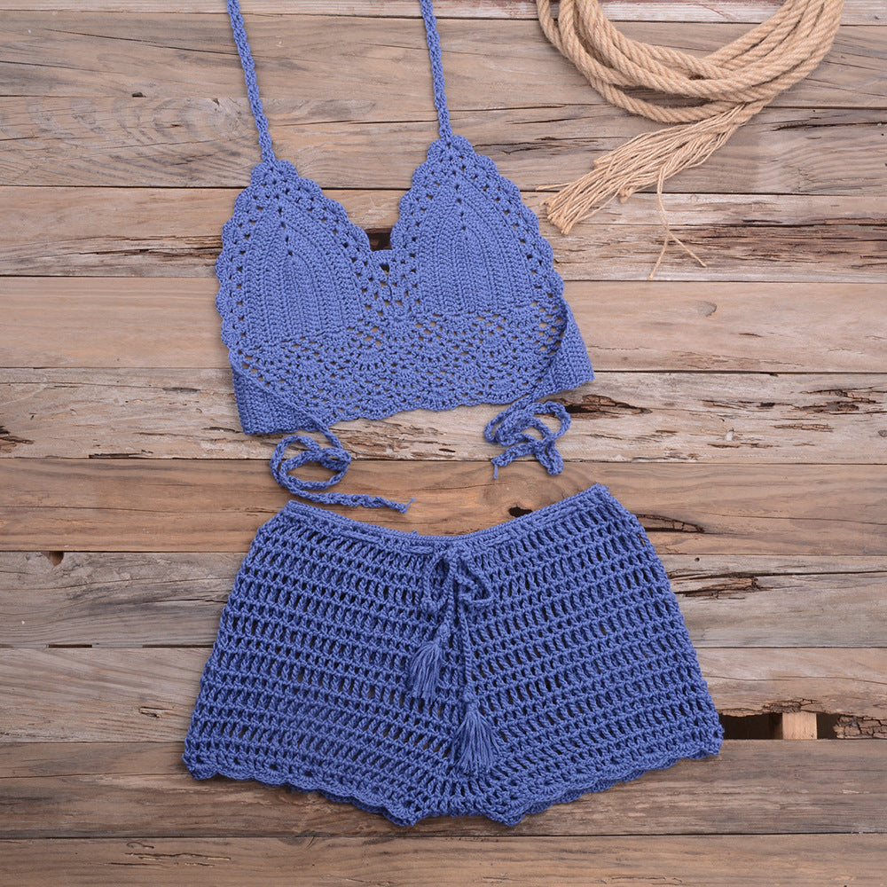 Häkel-Bikini-Set für Damen mit Zierstoff und verstellbaren Trägern – Echo Archiv