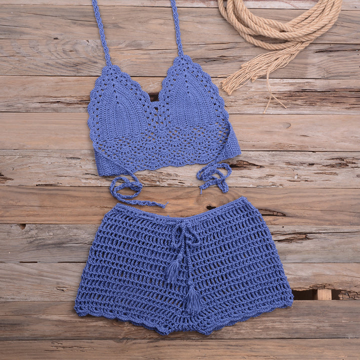 Häkel-Bikini-Set für Damen mit Zierstoff und verstellbaren Trägern – Echo Archiv